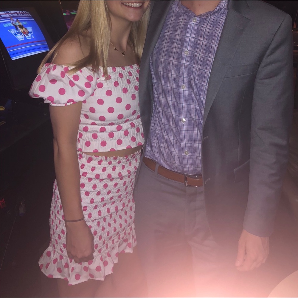 LOVERS + FRIENDS pink polka dot set - Picture 4 of 5